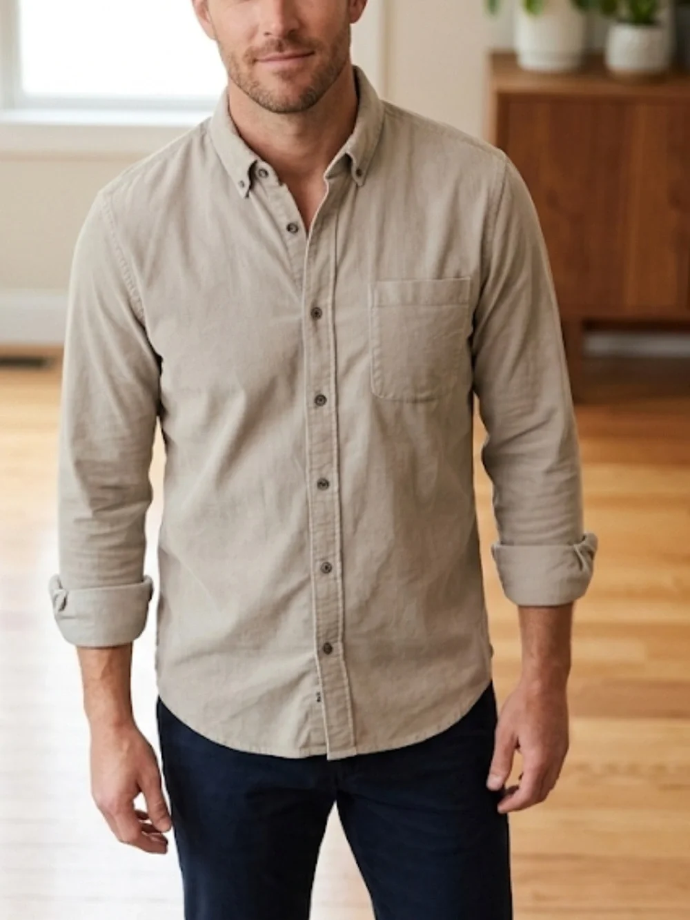 Lululemon Commission Men's Button-Down Shirt Gray Long Sleeve button down large - Picture 1 of 12